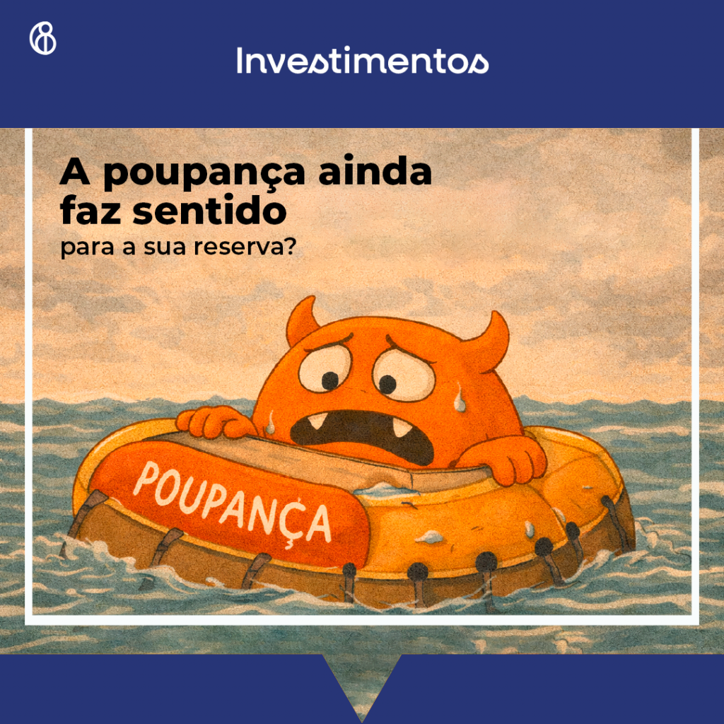 Ilustração sobre poupança para reserva de emergência e planejamento financeiro.
