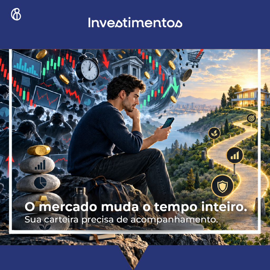 O mercado muda o tempo inteiro. Sua carteira precisa de acompanhamento.